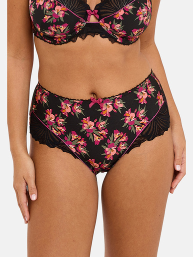 Shorty Oriane - Sans Complexe - Bouquets noir / rose