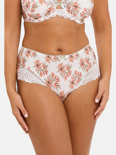 Shorty Oriane - Sans Complexe - Bouquets blanc / vert