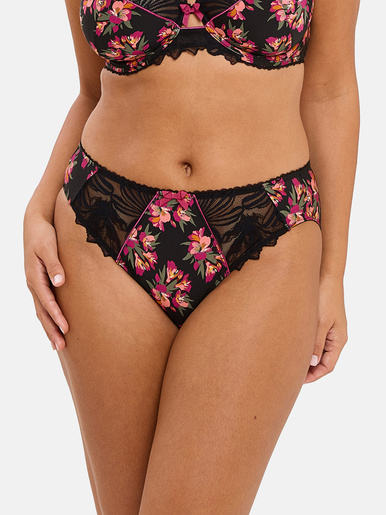 Culotte Oriane - Sans Complexe - Bouquets noir / rose