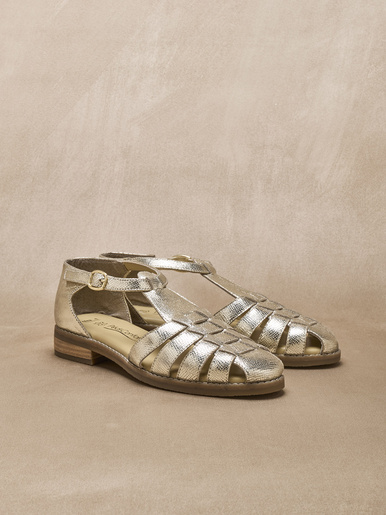 Sandales cuir à scratch