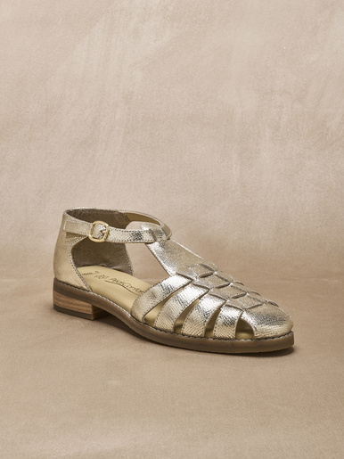 Sandales cuir à scratch