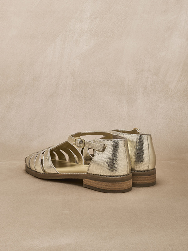 Sandales cuir à scratch