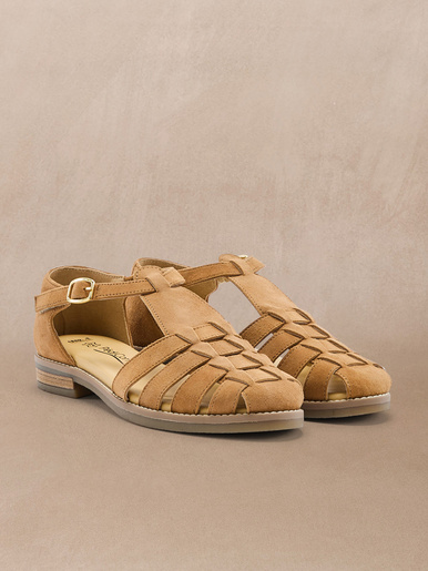 Sandales cuir à scratch