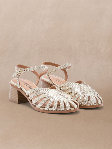 Sandales tressées en cuir