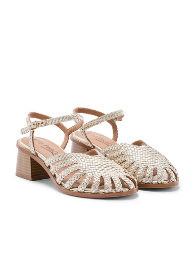 Sandales tressées en cuir