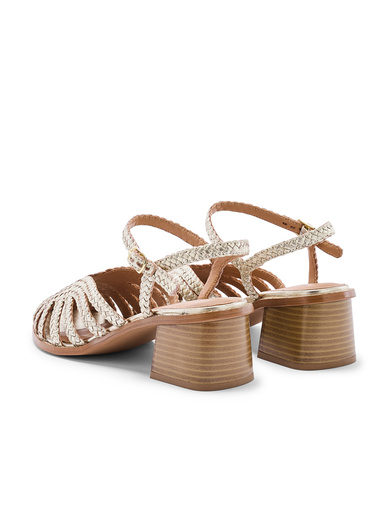Sandales tressées en cuir