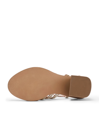 Sandales tressées en cuir
