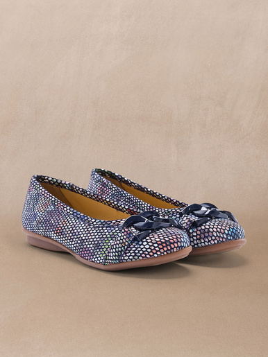 Ballerines cuir à boucle fantaisie