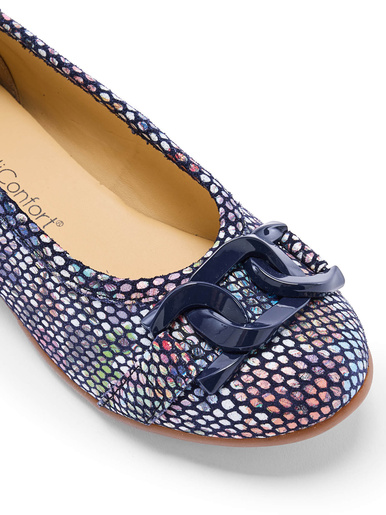 Ballerines cuir à boucle fantaisie
