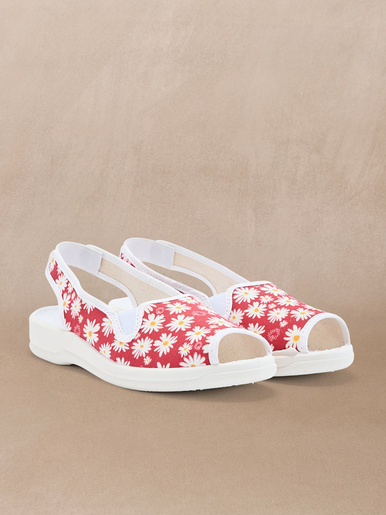 Sandales élastiquées  intérieur éponge