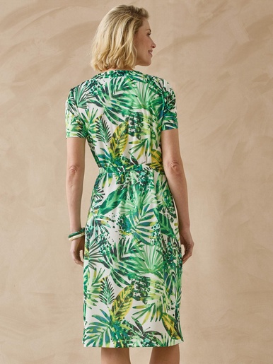 Robe encolure ronde en maille fluide