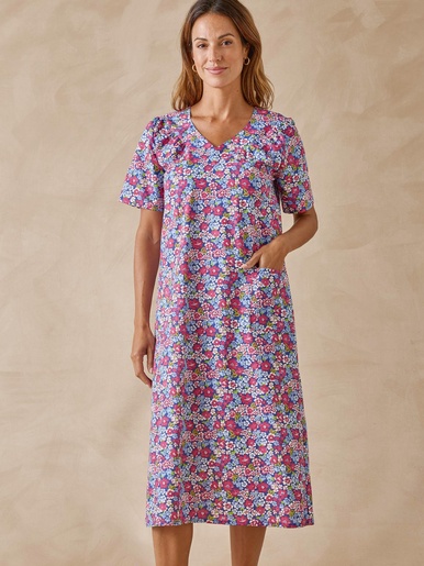 Robe-tablier forme housse - Daxon - Imprimé multicolore