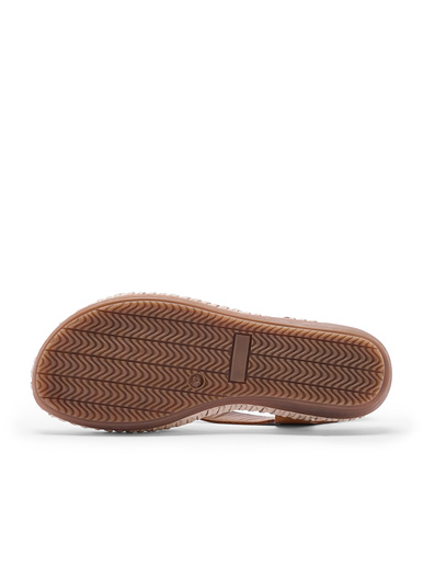 Sandales à scratch en cuir