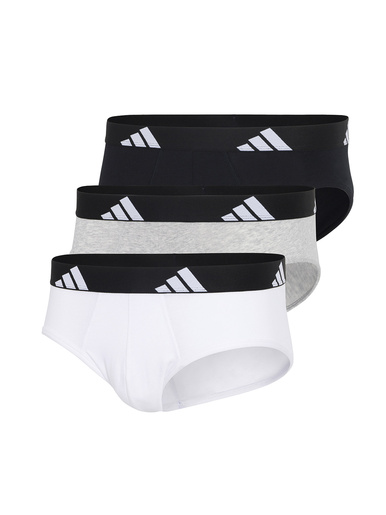 Lot de 3 slips Active Flex - Adidas - Blanc/gris/noir et blanc
