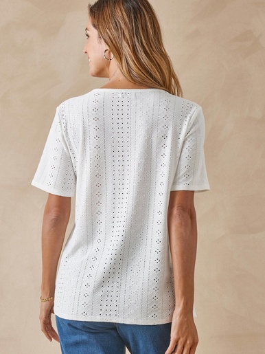 Tee-shirt en maille fantaisie.
