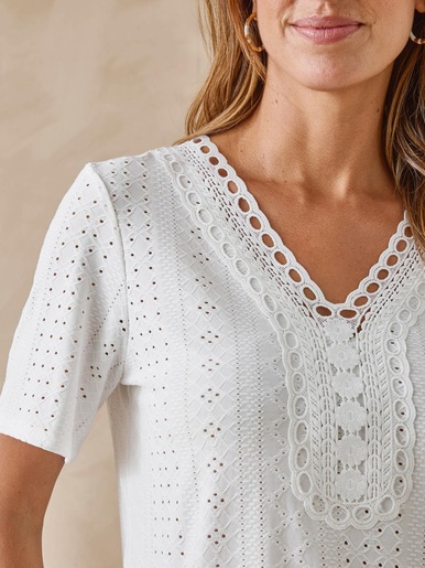 Tee-shirt en maille fantaisie.