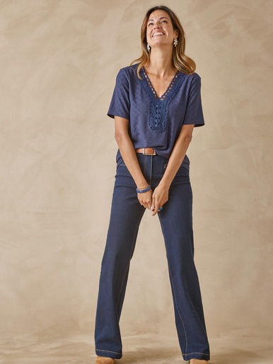 Tee-shirt en maille fantaisie.