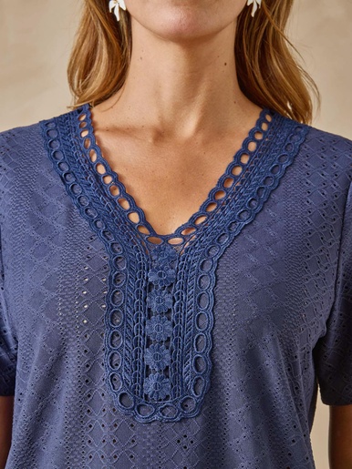 Tee-shirt en maille fantaisie.