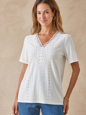 Tee-shirt en maille fantaisie.