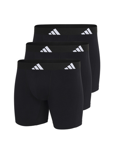 Lot de 3 boxers longs coton Active Flex - Adidas - Noir