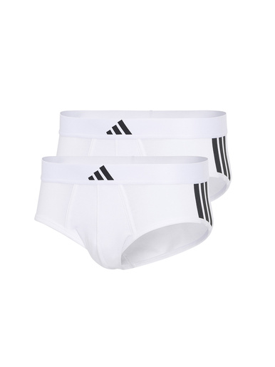 Lot de 2 slips Active Flex Cotton - Adidas - Blanc
