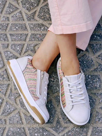 Baskets empiècements imprimés