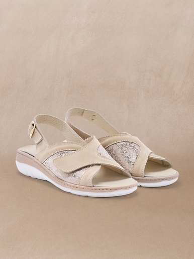 Sandales spécial hallux valgus - Pédiconfort - Beige