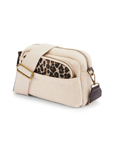 Sac-pochette effet toile de jute