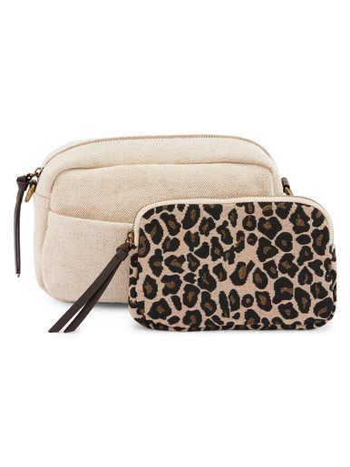 Sac-pochette effet toile de jute