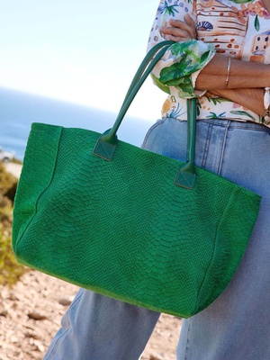 Sac style cabas en cuir