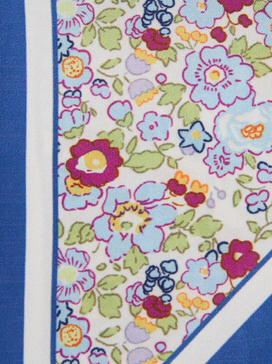 Foulard fleuri - Daxon - Bleu