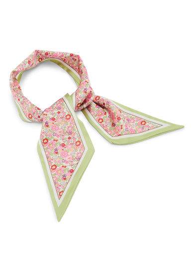 Foulard fleuri - Daxon - Rose