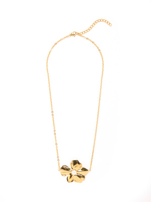 Collier fleur et perle fantaisie