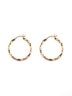 Créoles ciselées plaqué or