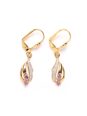 Dormeuses oxyde zirconium et améthyste