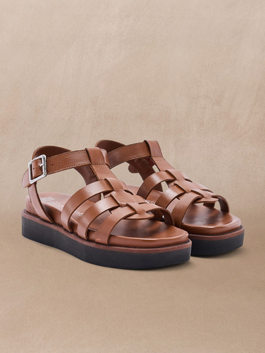 Sandales en cuir à aérosemelle