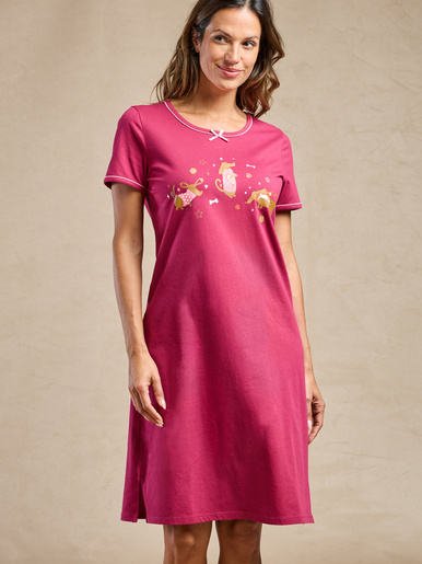 Lot de 2 chemises de nuit courtes coton
