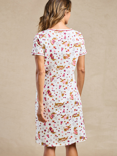 Lot de 2 chemises de nuit courtes coton