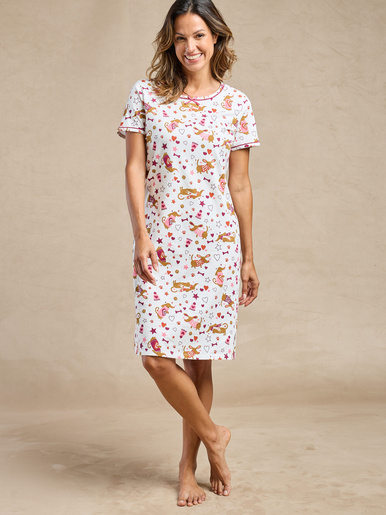Lot de 2 chemises de nuit courtes coton