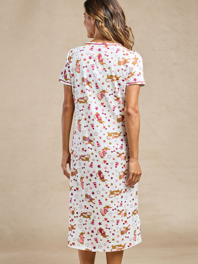 Lot de 2 chemises de nuit longues coton