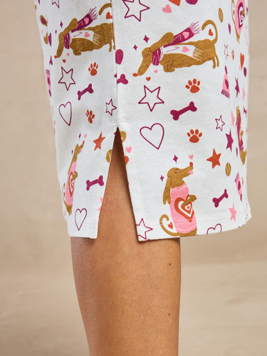Lot de 2 chemises de nuit longues coton