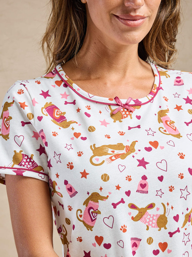 Lot de 2 chemises de nuit longues coton