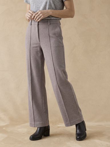 Pantalon droit long maille milano