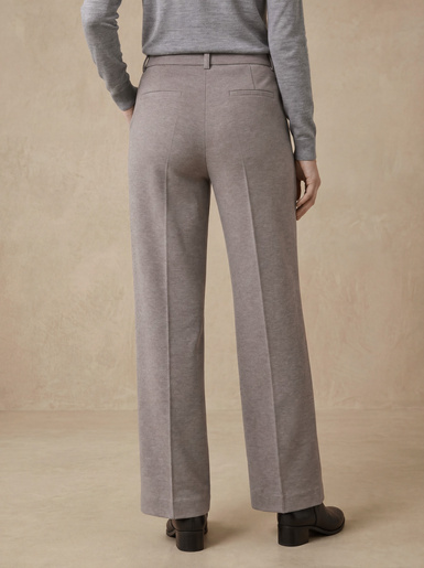 Pantalon droit long maille milano