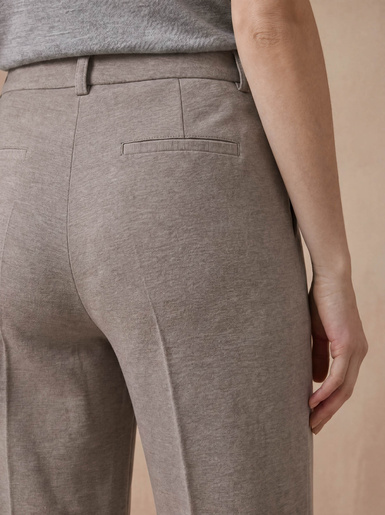 Pantalon droit long maille milano
