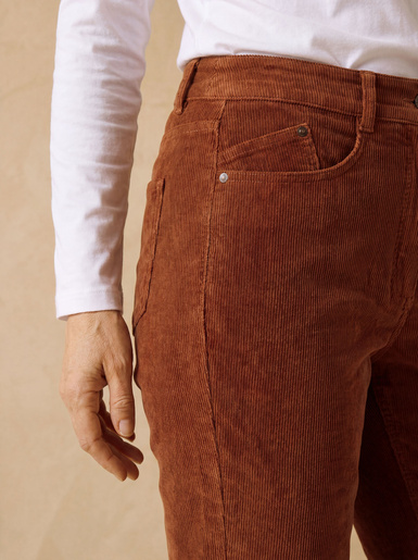 Pantalon velours côtelé coupe droite