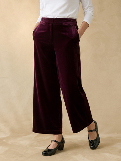 Pantalon maille velours stretch