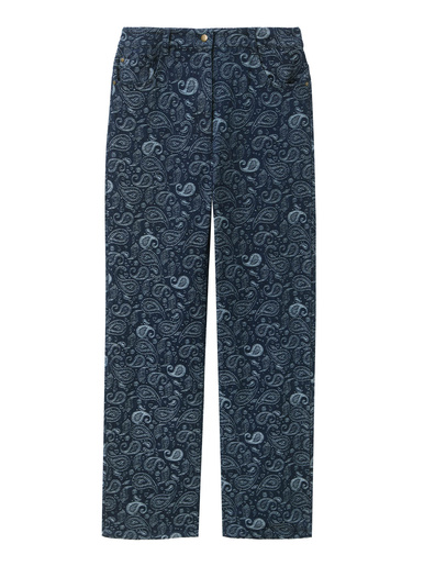 Pantalon jean droit taille haute