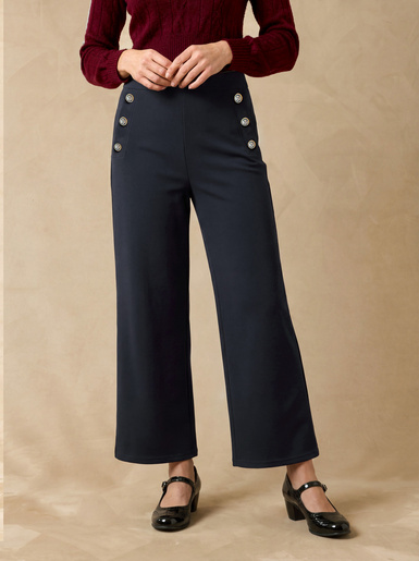 Pantalon 7/8 taille haute pont