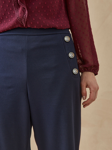 Pantalon 7/8 taille haute pont